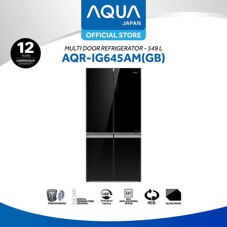 AQUA Japan Kulkas Multidoor 549 Liter AQR-IG645AM(GB)