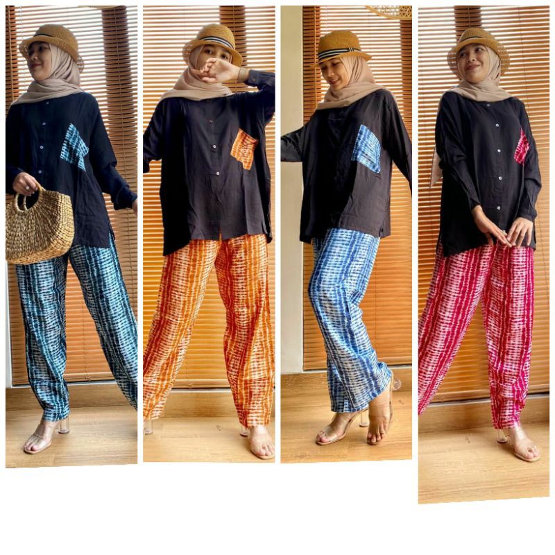 pajamas / setelan polos / oneset rayon / setelan rayon