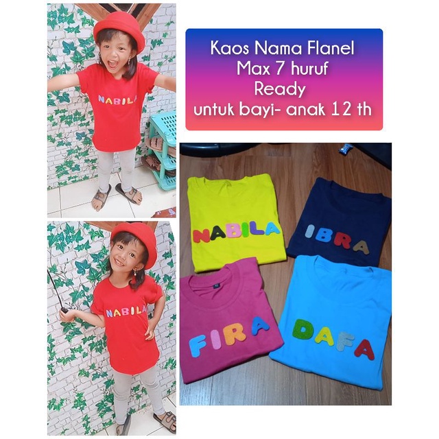 KAOS FLANEL NAMA / KAOS NAMA FLANEL / KAOS CUSTOM NAMA / KAOS CUSTOM / KAOS NAMA