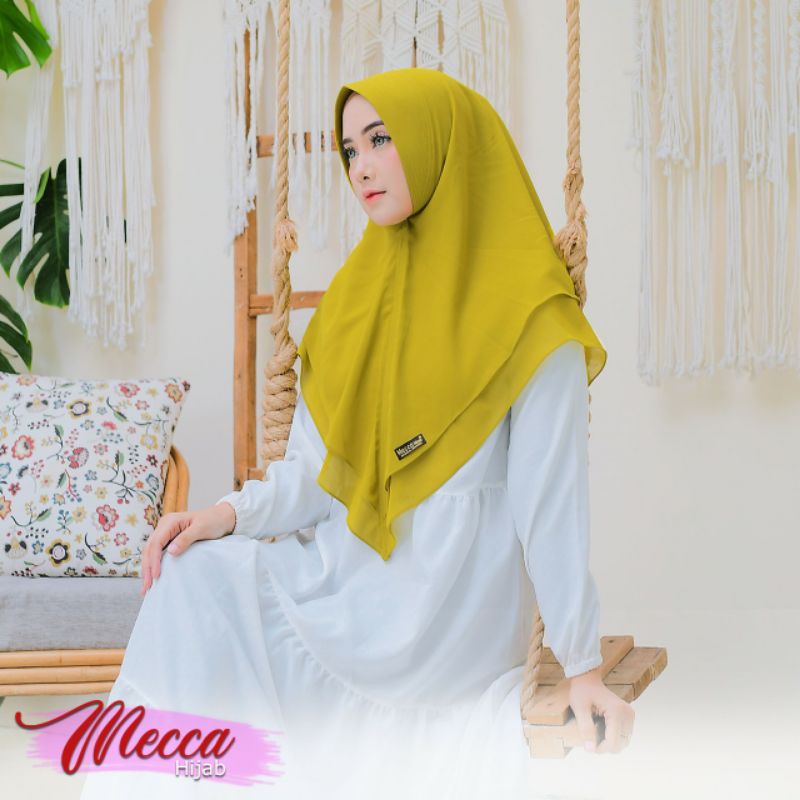 Jilbab Instan LV  Kerudung  Ceruty Baby doll Premium Original Mecca Hijab