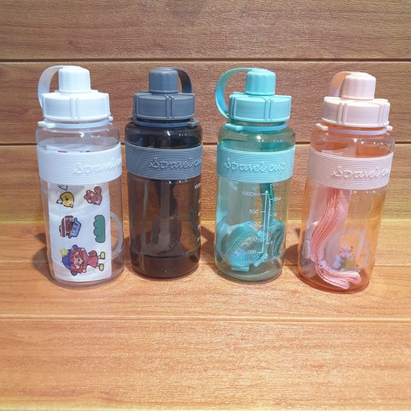 Botol Minum Sticker 1000ml / Botol Stravel Cup / Botol Air Minum / Botol Minum Murah