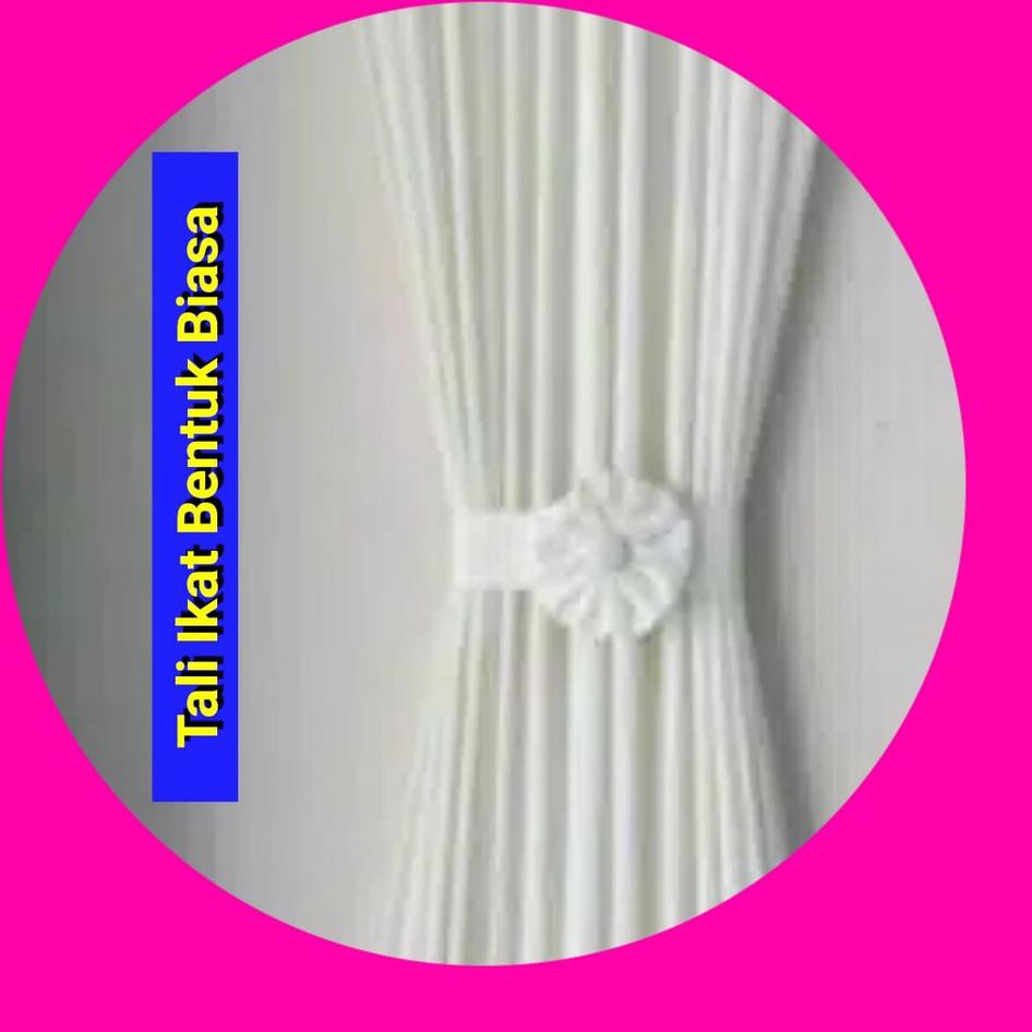 Model Baru.. Gorden Kupu2 + Tali Ikat Biasa_Putih Tulang