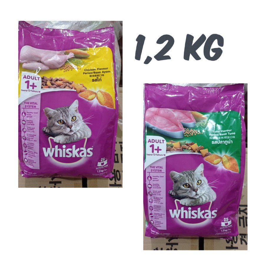 whiskas dry Adult 1,2 kg Freshpack makanan kucing 1,2kg