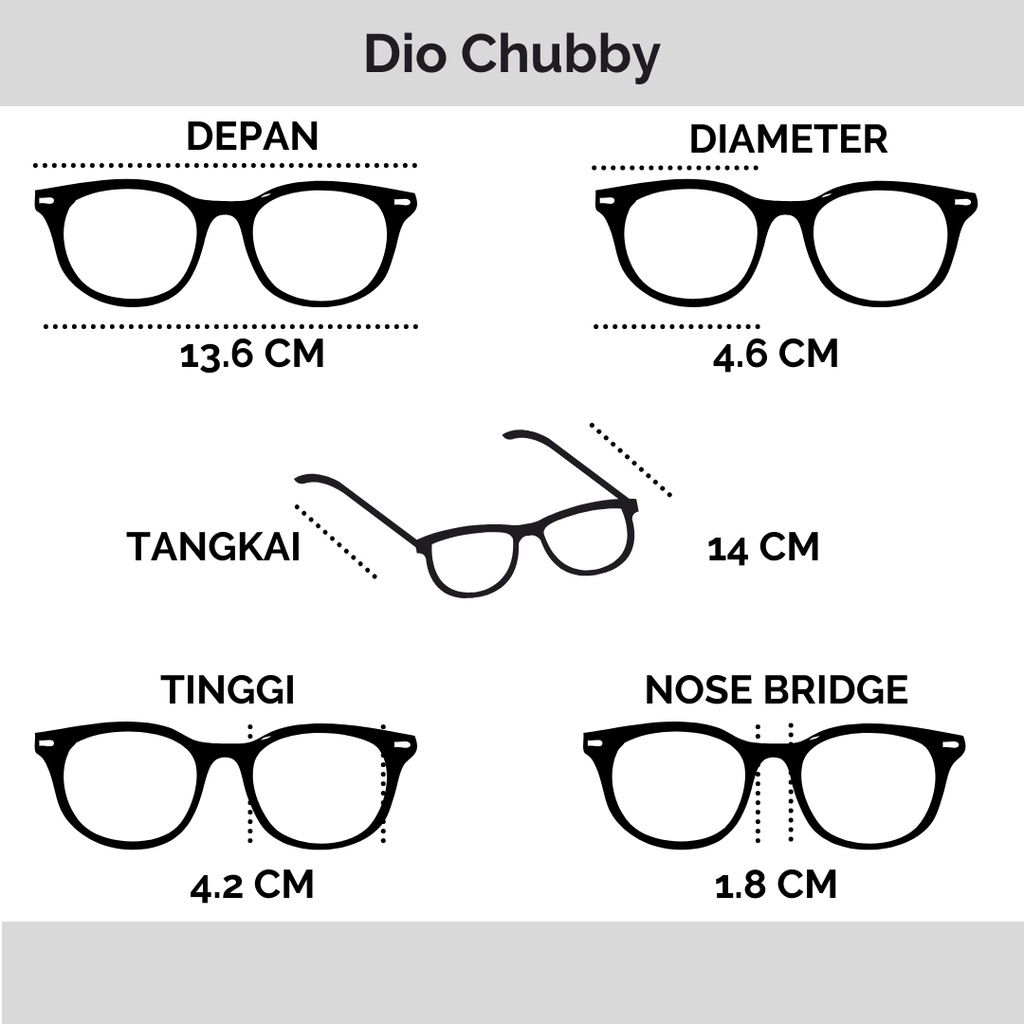 Frame Kacamata Dio Chubby