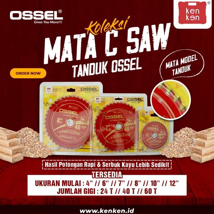 Mata Circular Saw 7' Inchi Variasi 24T 60T Tanduk Ossel