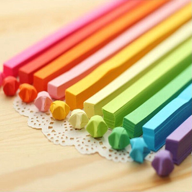 10 Colors 85 Pcs Lucky Star Craft Paper Origami Paper Strips Quilling Paper