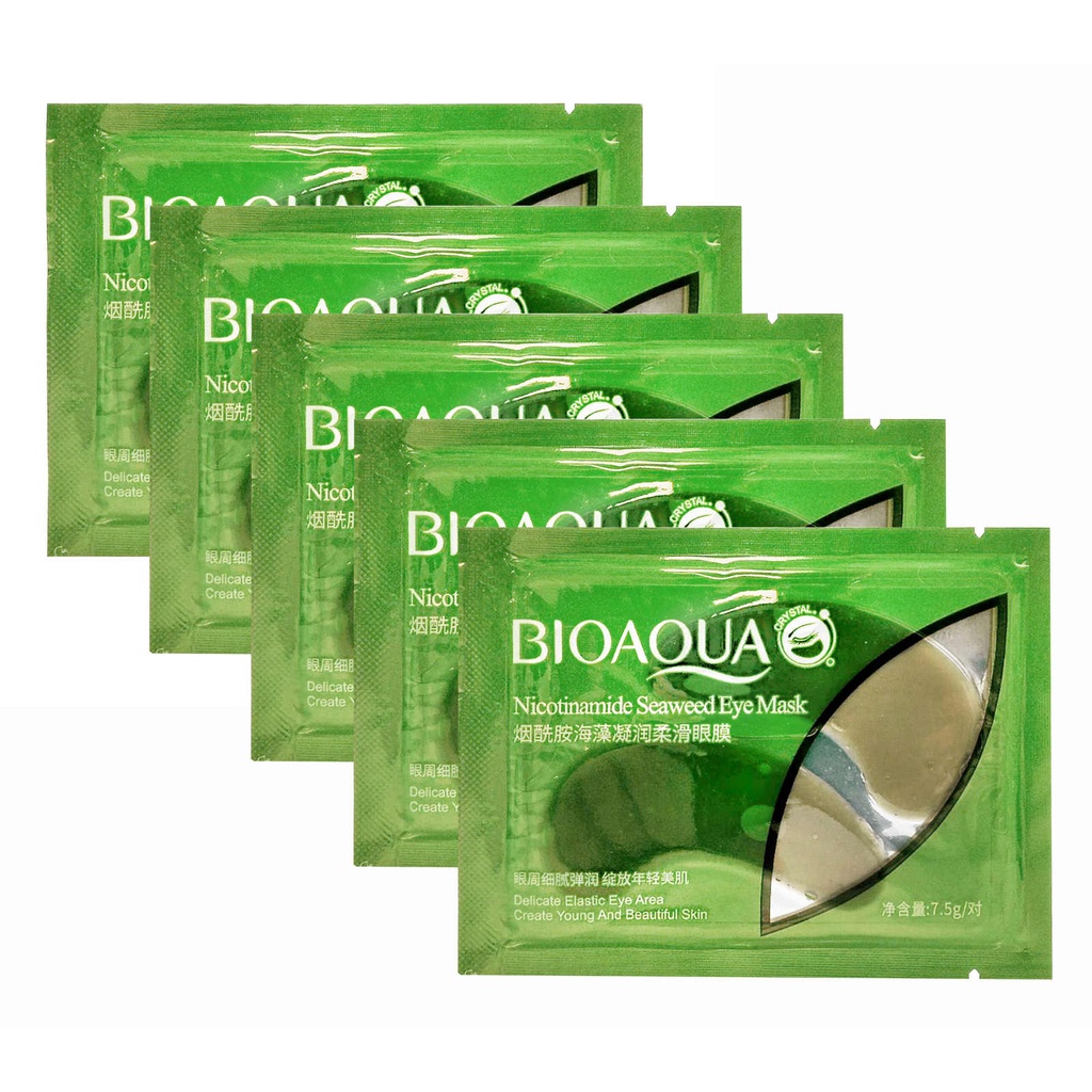 [ORI] 1Pcs Bioaqua Moisturizing Eye Mask Mengandung Sodium Hyaluronate untuk Menambah Kelembapan Kulit Area Mata