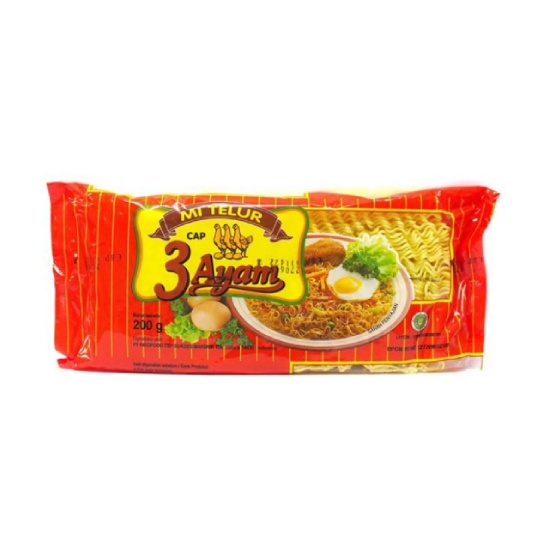 

Cap 3 Ayam Mi Telor Merah 4 x 200 gr