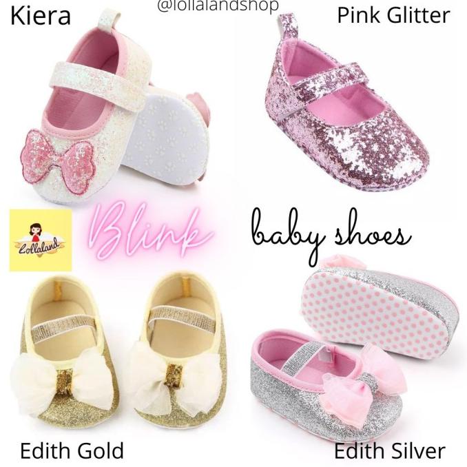 silver infant shoes