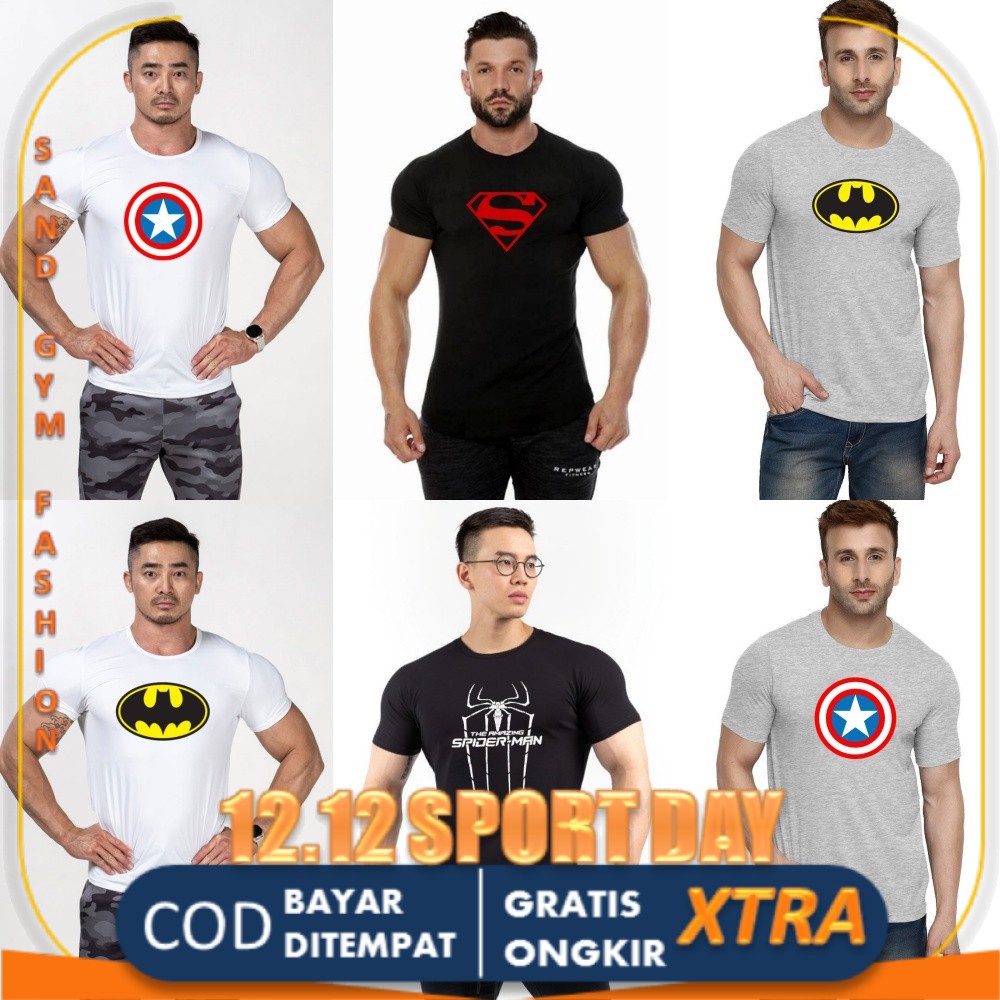 KAOS GYM PRIA KAOS FITNESS PRIA KAOS OLAHRAGA PRIA PAKAIAN GYM PRIA PAKAIAN  KAOS UNIQLO PRIA