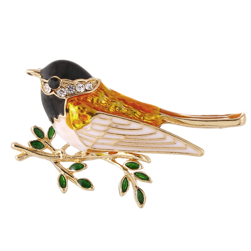 Hbid Bros Pin Enamel Vintage Desain Hewan Burung Kerang Untuk Wanita