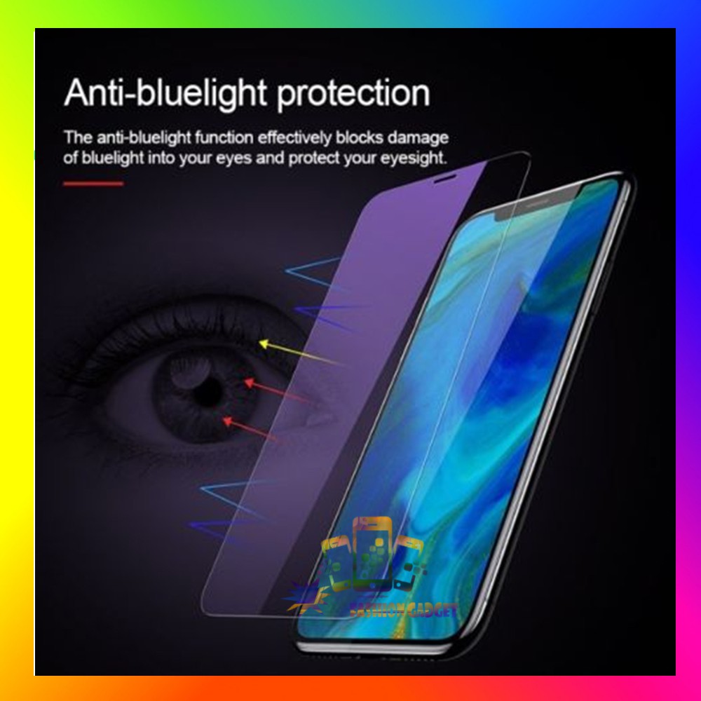 Tempered Glass For iPhone X 5.8 inch ANTI BLUE LIGHT Temper GLASS Untuk IPHONE X Full Layar Antigores Pelindung Layar