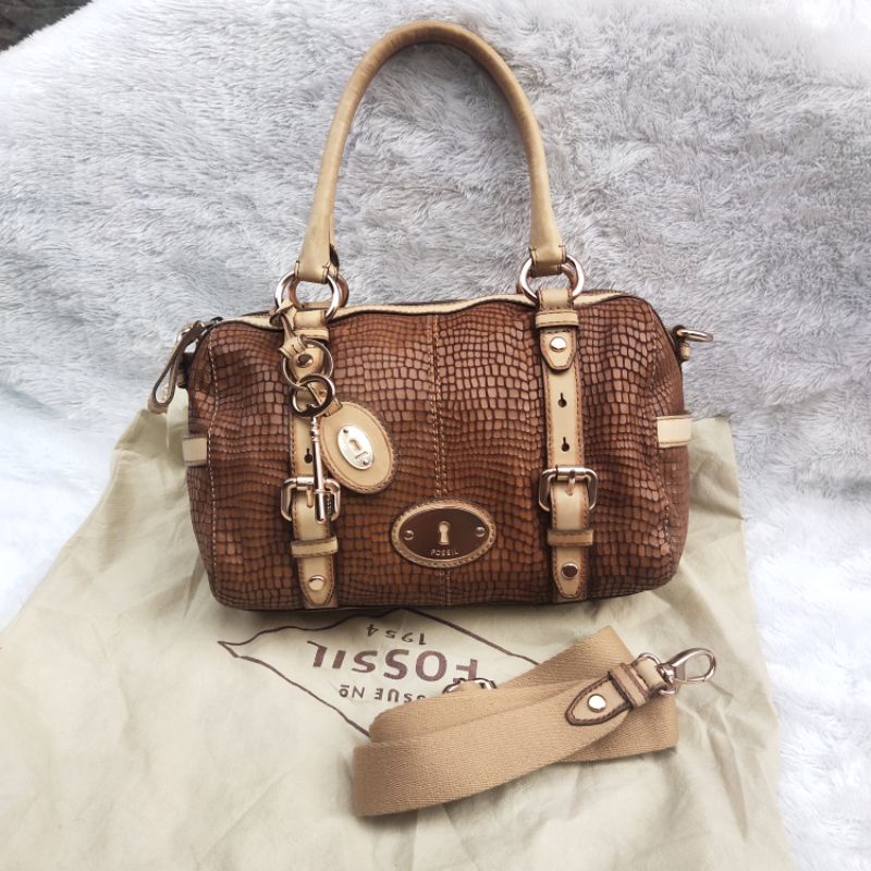 Tas Fossil Maddox Snakeskin Large Preloved VGC