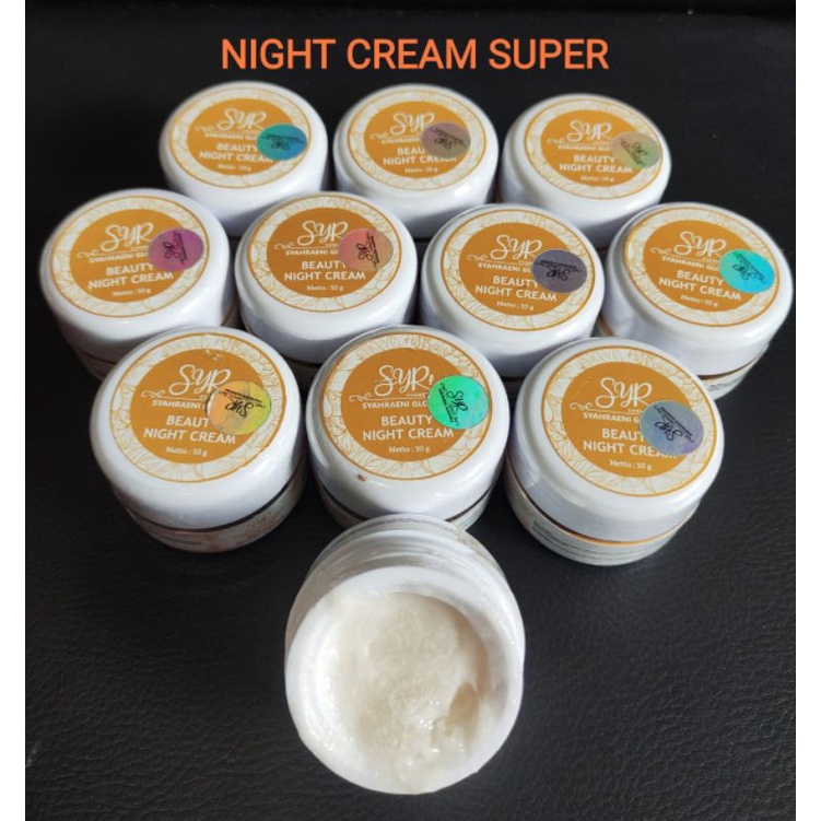 BISA COD BPOM Skincare Night Cream krim malam  syahreni glowing paket super syr syahraeni ori wajah-1