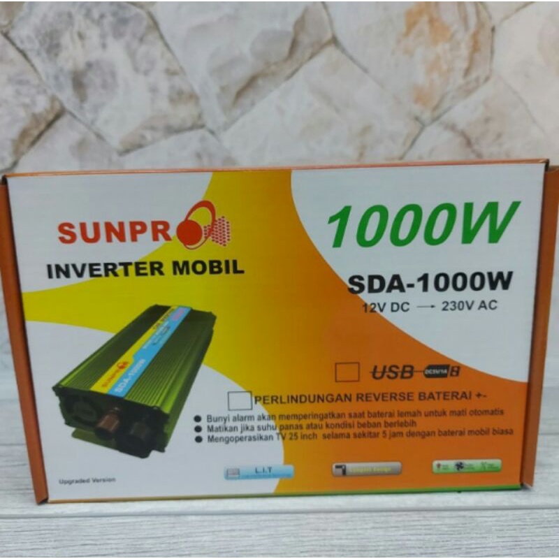 Cod Power Inventer Sunpro Mobil SDA 1000Watt Multifungsi