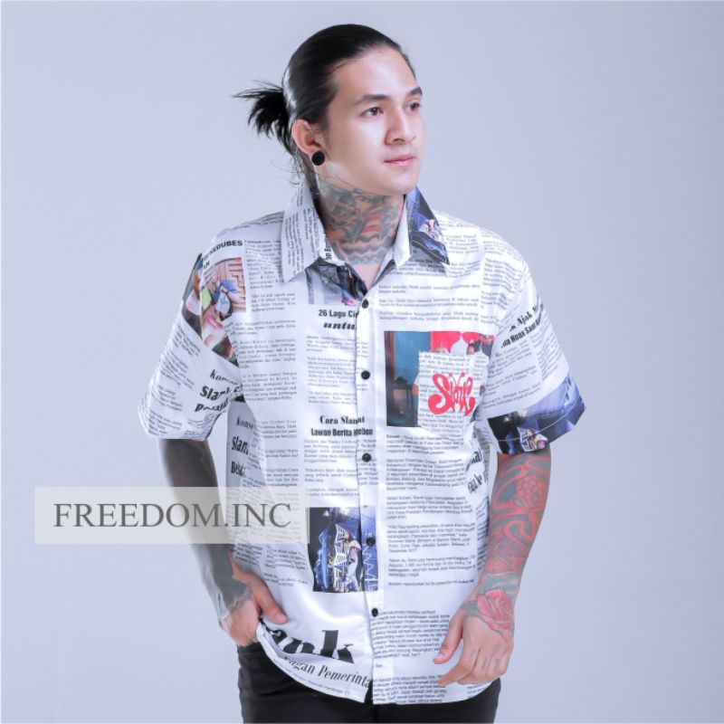 HEM SLANK FULLPRINT - HEM SLANK - KEMEJA PRIA - KEMEJA SLANK - BLUESPLUR - SLANK SHOP - JEMBER - HEM