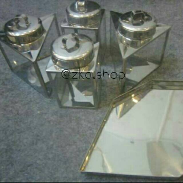 Toples set stainless - toples set perahu - toples unik - toples cantik - toples kaca