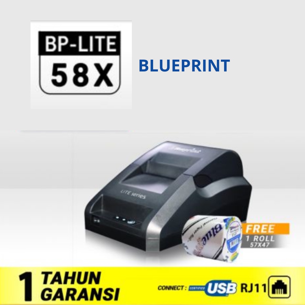 BLUEPRINT PRINTER PORTABLE THERMAL BP-LITE58X