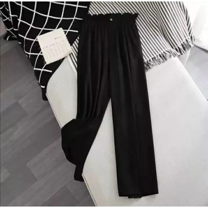 KULOT KERUT SUSUN KANCING SCUBA MELAR SAMPAI 88 CM Celana Kulot Wanita Premium  Celana Wanita Kekini