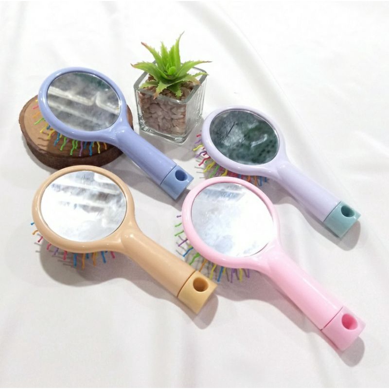 Sisir gagang + kaca / sisir rambut