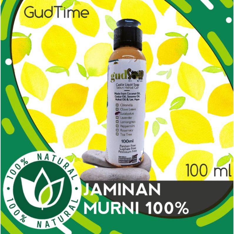 Pure Castile Liquid Soap/ Sabun Herbal Cair Eucalyptus