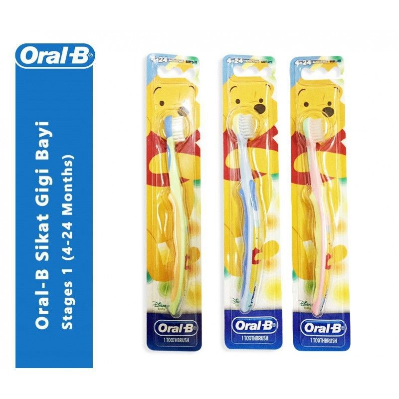 Oral-B Kids Toothbrush Baby Soft And Extra Soft (Stages 1/2/3/4) / Sikat Gigi Anak (Step 1/2/3/4)