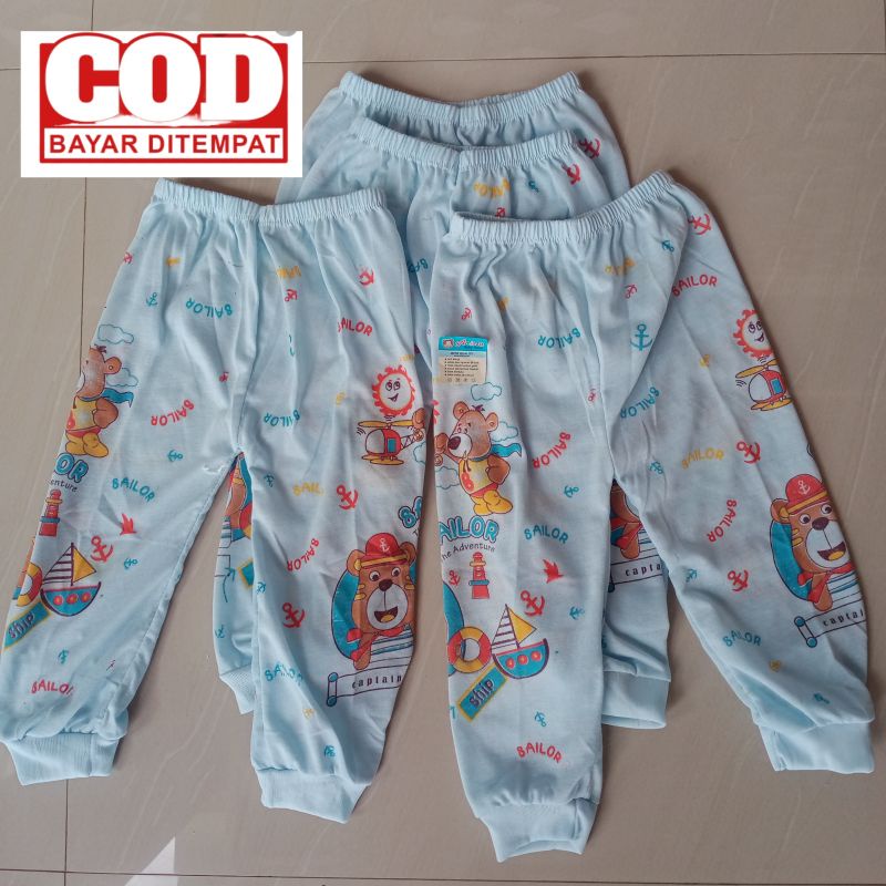 1lusin Celana bayi panjang SABLON ukuran S,M,L,XL