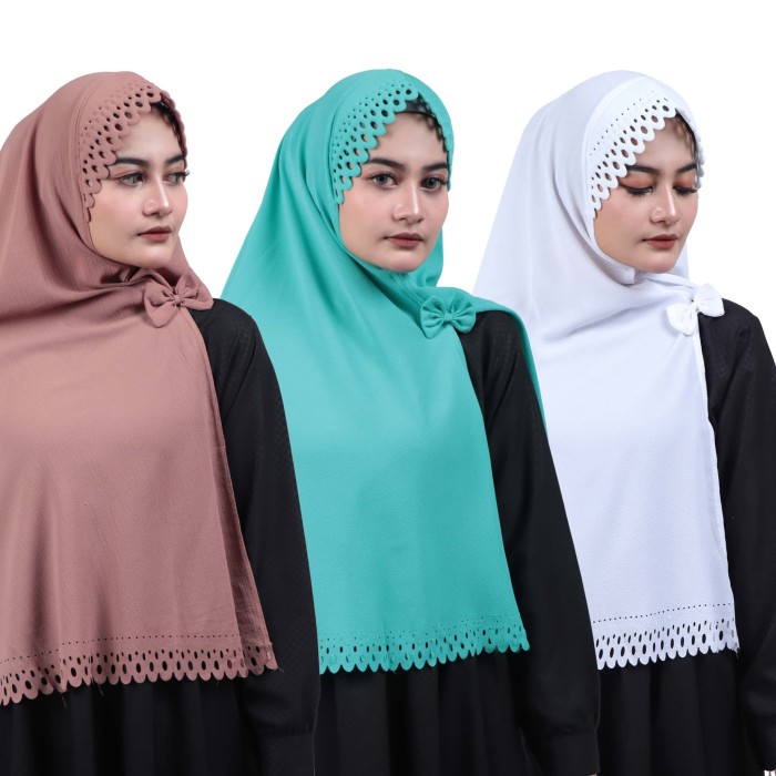 Jilbab Instan kerudung Hijab Syari Bergo Citra Kirana - Toska