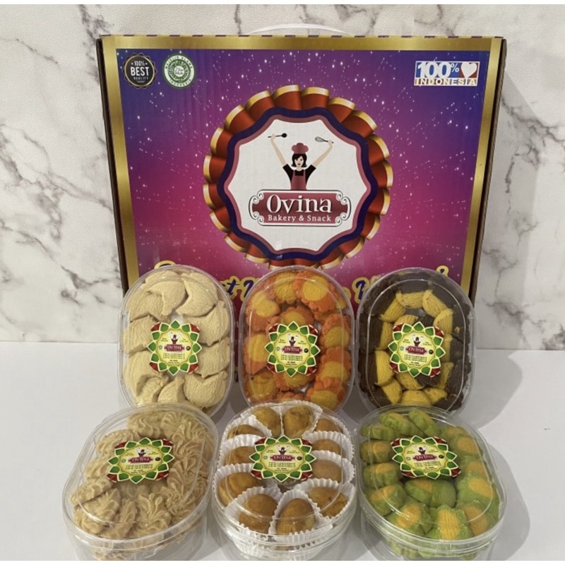 

Paket Kue Kering Hampers Lebaran Merek Ovina Silver