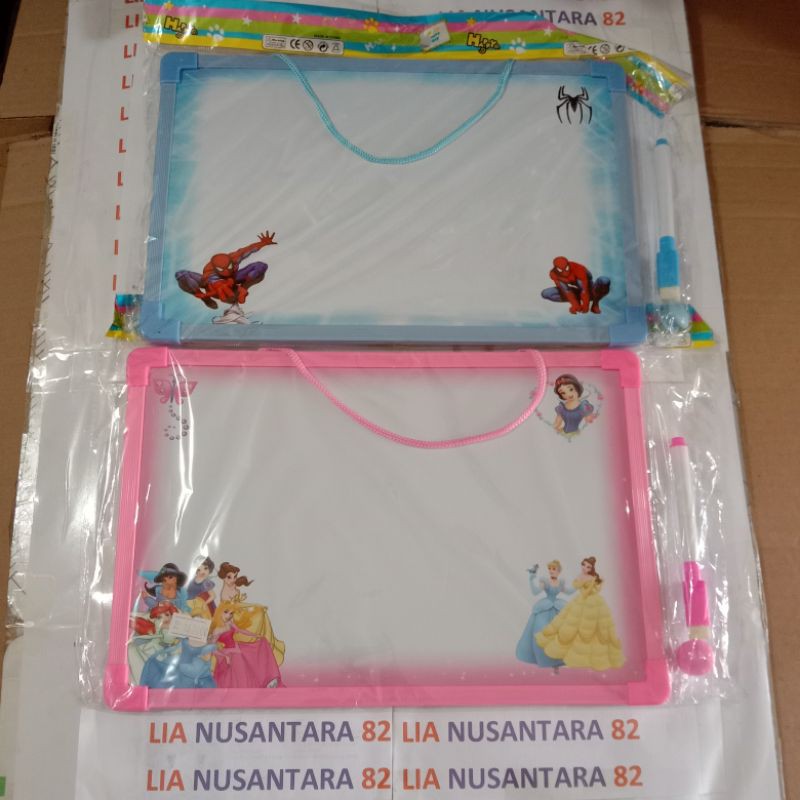 

papan tulis anak karakter magnet white Board uk 35 x 25 cm