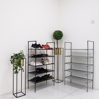  RAK  SEPATU  AMAZING SHOES RACK 5 SUSUN PORTABLE HITAM  