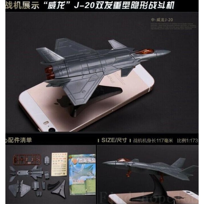 ><><><] Modelkit Miniatur Pesawat Jet Tempur Chengdu J-20 skala 1:173