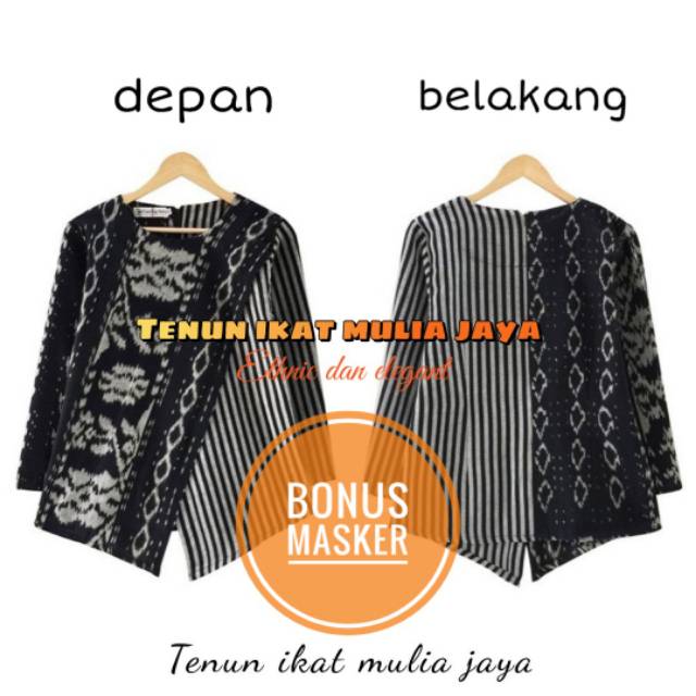 Blouse atasan wanita batik tenun lurik baju kerja