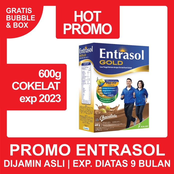 

Susu Lansia Entrasol Gold Chocolate 600 gram 600g