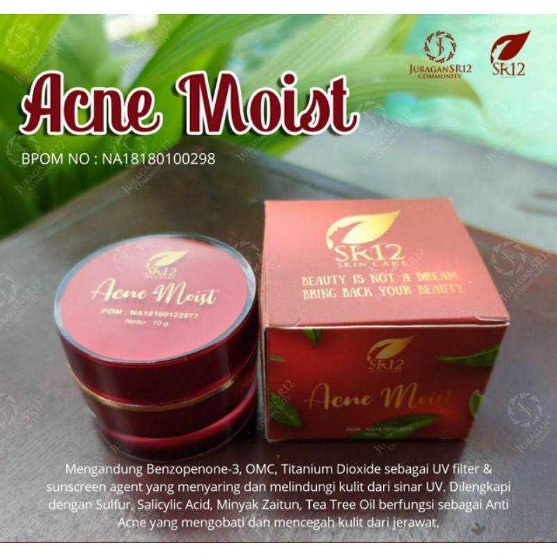 Acne Moist SR12 Skincare Bpom Acne Perawatan Wajah Kecantikan Kulit Jerawat Original