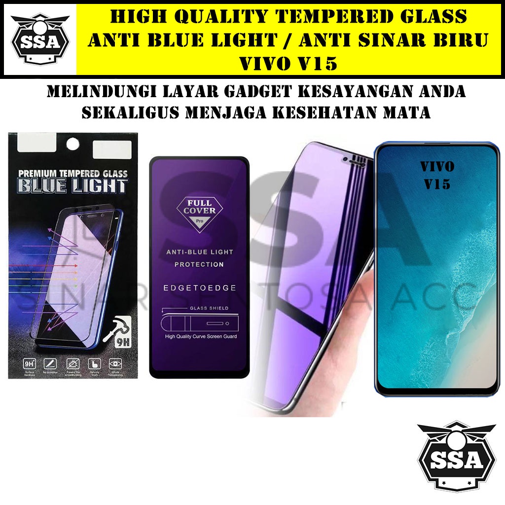 Tempered Glass VIVO V15 Anti Blue Light Anti Sinar Biru V 15 Ori Original Hp Temper Anti Lecet Gores TG