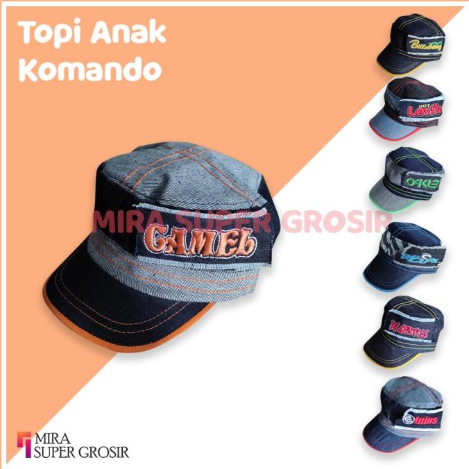 TOPI ANAK PRIA 3-10 TH,TOPI LEVIS KOMANDO ANAK, TOPI CASUAL, OUTDOR,