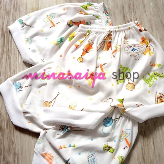 DOLPHIN 6 pcs Celana Pendek Bayi SNI Polos dan Motif Uk. M - XL