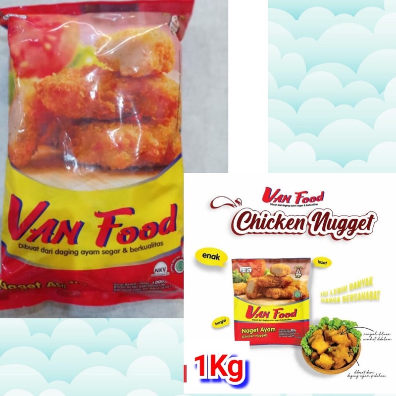 Chicken Nugget Van Food 1 Kg / Naget Ayam