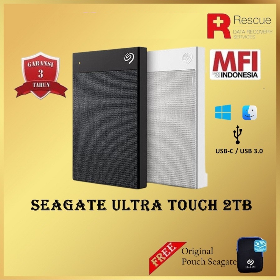 Seagate 2TB Backup Plus Ultra Touch HDD External 2.5&quot; UltraTouch 2 TB