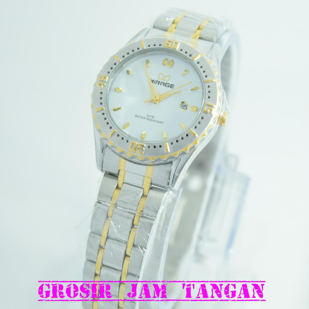 JAM TANGAN CEWE ELEGAN SIMPLE CASUAL MIRAGE ORIGINAL KOMBINASI GARANSI 1 TAHUN