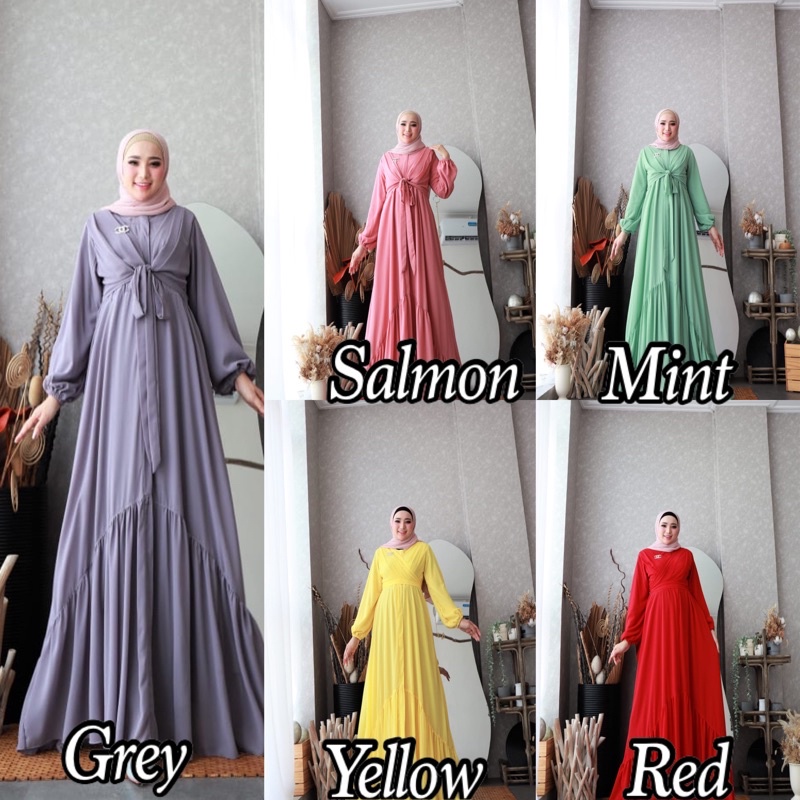 SALE SAFFA ORI GLZ GLAMZ Gamis Maxi Dress Busui Wanita Muslimah