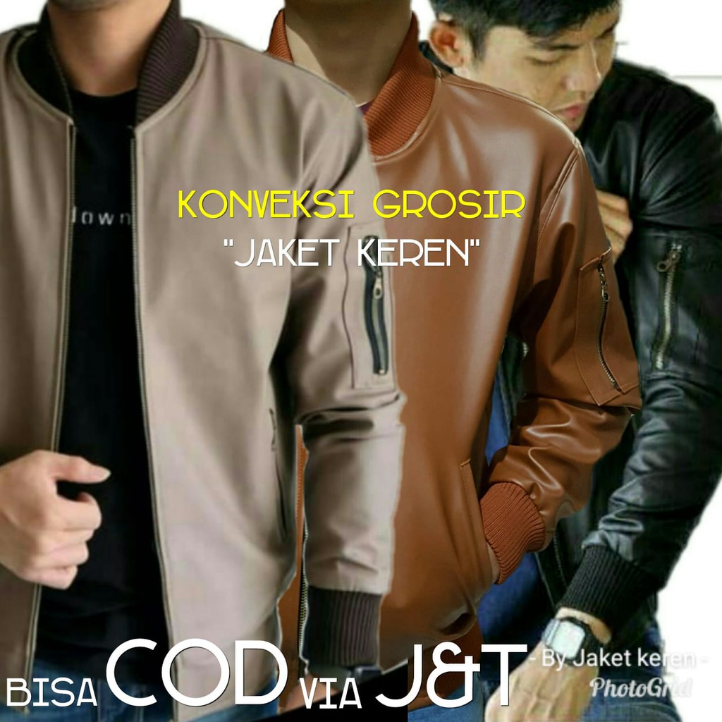 (NEW TREN) Jaket Kulit Mondy AJ /Bigsize/Size S M L XL 2XL 3XL 4XL 5XL