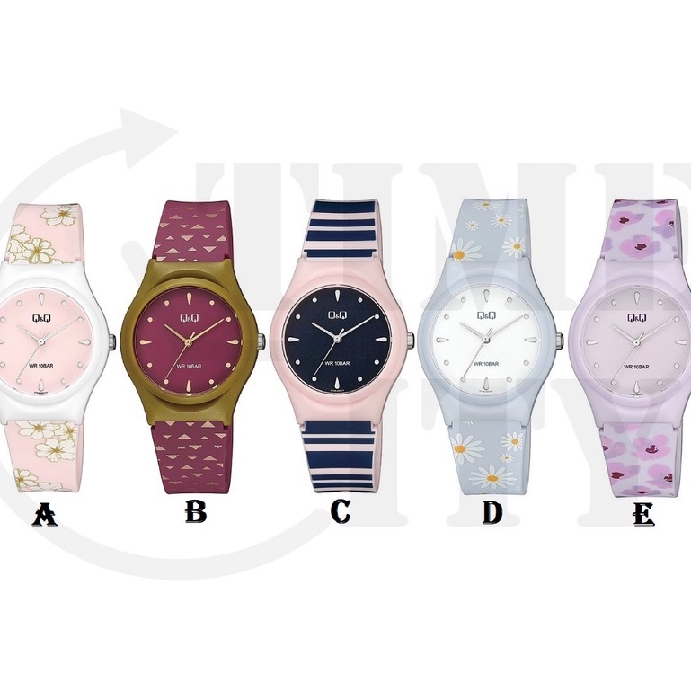 Q&amp;Q QnQ QQ Original Jam Tangan Wanita Motif Lucu Analog Rubber - V10 V10A Water Resist 10 BAR