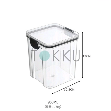 Toples Kotak Snack Kedap Udara Penyimpanan Bening Cereal Kontainer Makanan Food Storage Jar Container