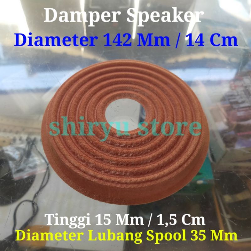 Damper Speaker 10 Inch 14 Cm 142 Mm 14Cm 142Mm Coil 35Mm Tinggi Impor