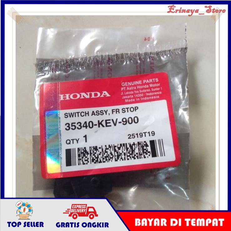 ORIGINAL AHM Swit Switch Rem Depan Kanan Motor Honda Beat Esp Fi Scoopy Vario 110 125 150 Spacy KVY 