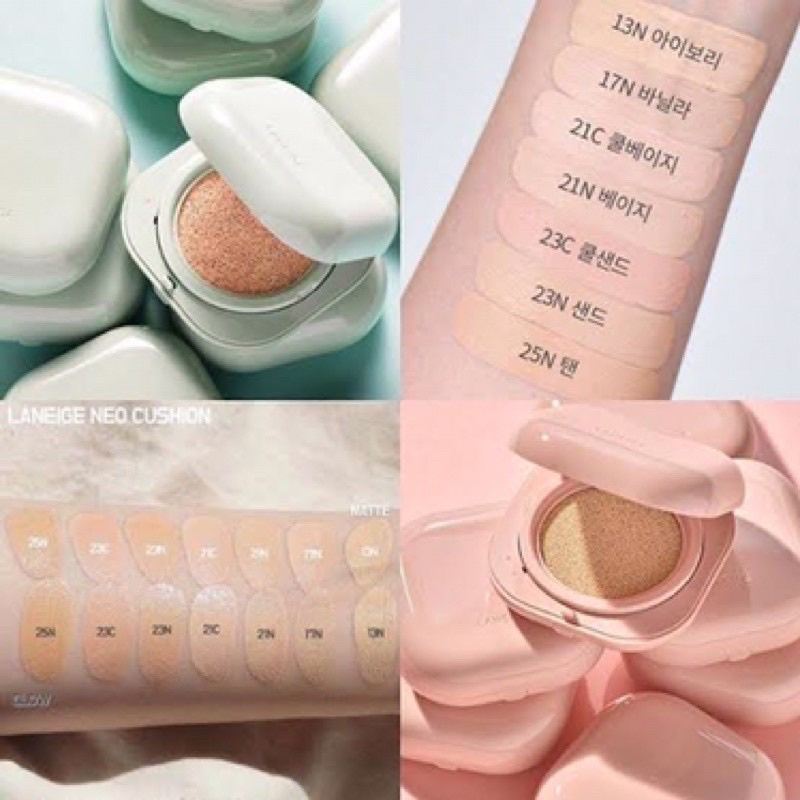 Laneige Neo Cushion Glow / Neo Cushion Matte FULL SET 15g*2 / NEW NEO DOT