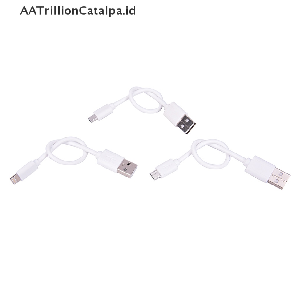 Aatrillioncatalpa Kabel Charger Lightning Mini Pendek 22cm 8Pin USB Untuk iPhone 5s 5c 6 6s SE 7 Plus