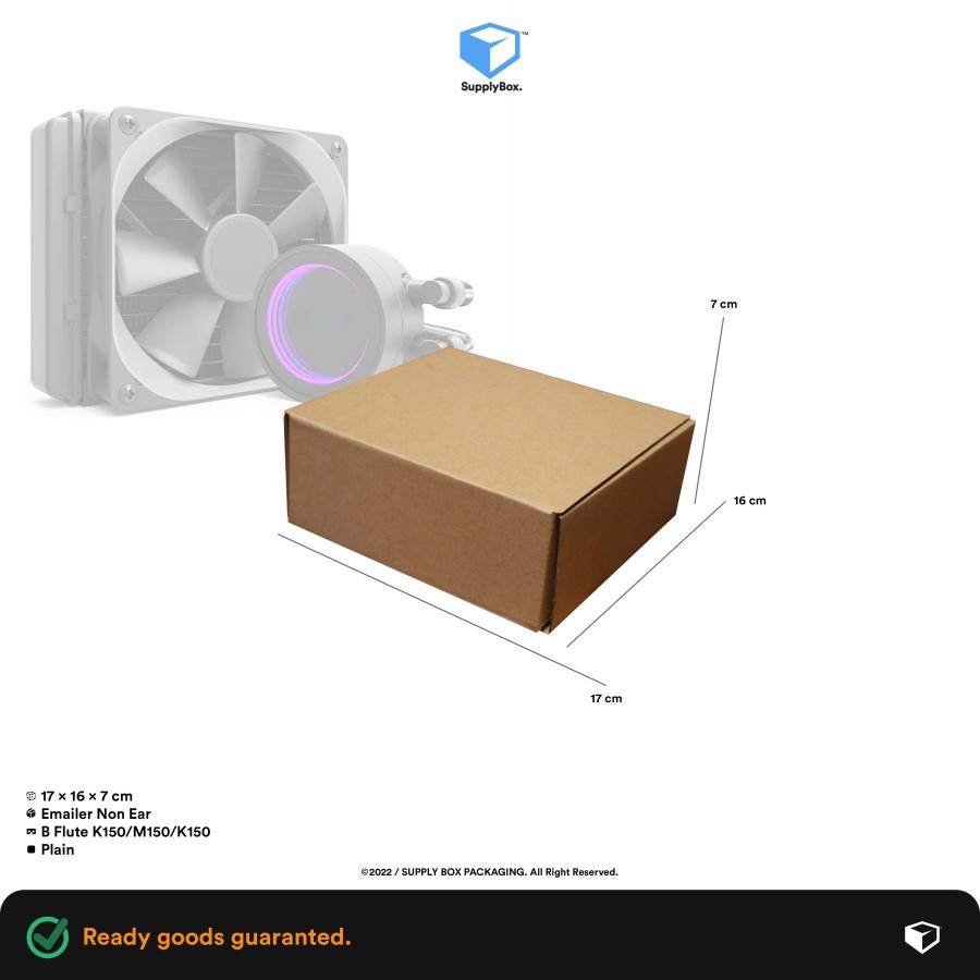 

KARDUS BOX PACKAGING 17x16x7 CM (Emailer Non Ear) | Kardus | Cardboard